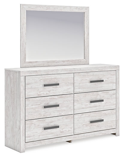 Cayboni Queen Panel Bed with Mirrored Dresser, Chest and Nightstand
