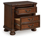 Lavinton King Poster Bed with Mirrored Dresser, Chest and Nightstand