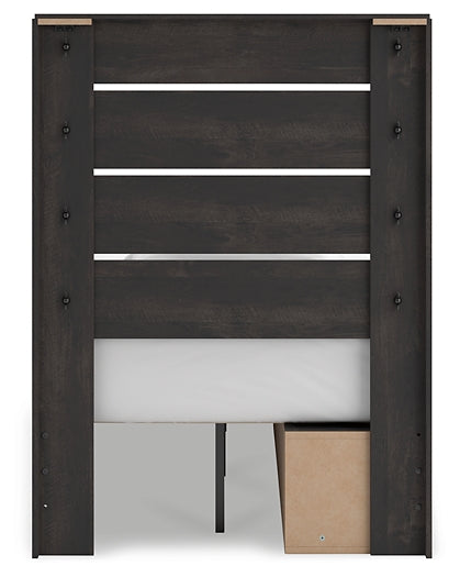 Hollivern Twin Panel Storage Bed with Mirrored Dresser, Chest and Nightstand