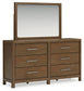 Cabalynn King Panel Bed with Storage with Mirrored Dresser, Chest and Nightstand