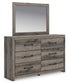 Urbanoore Full Panel Bed, Dresser, Mirror and Nightstand