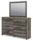 Graystorm King Panel Bed, Dresser, Mirror, Chest and Nightstand