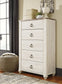 Willowton / Panel Headboard With Mirrored Dresser, Chest And 2 Nightstands