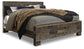 Derekson King Panel Bed with Mirrored Dresser and Chest