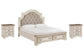 Realyn Queen Upholstered Bed with 2 Nightstands