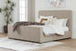 Dakmore California King Upholstered Bed with Mirrored Dresser and 2 Nightstands